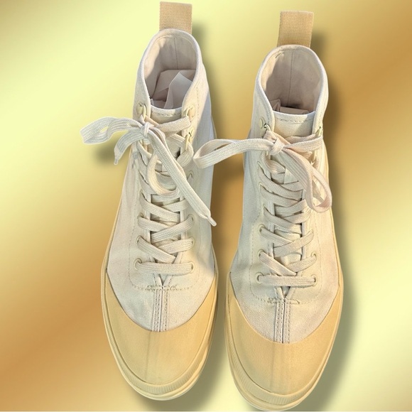 Everlane Women’s Cotton Canvas Gum Sole Utility Boot in White & Cream Size 8.5 - Picture 5 of 16